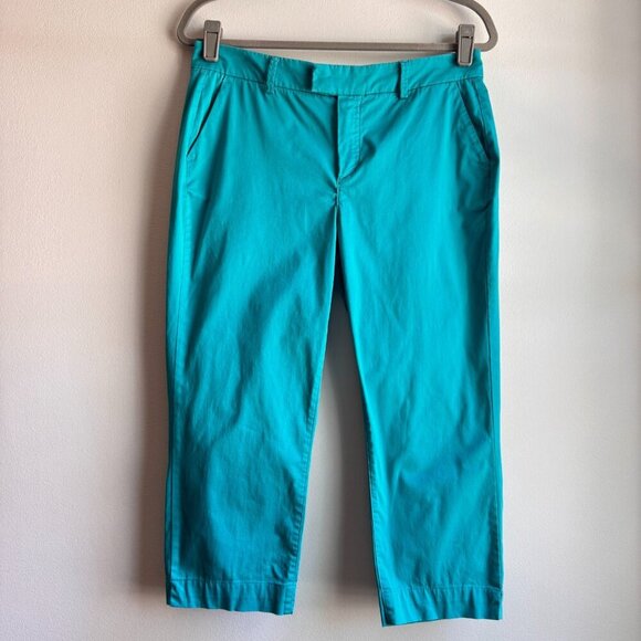 Massimo Dutti Women’s Size 6 Capri Pants Summer Cotton Blend Capri - Fast Ship - Picture 3 of 6